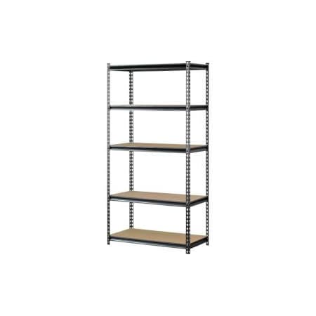 Sandusky Lee Sandusky Muscle Rack Boltless Shelving With Wood Deck, 48"W x 24"D x 72"H, 5 Shelves, Silver UR482472PB5P-SV